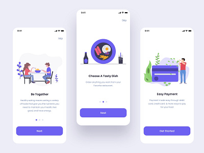 On-Boarding Design app apple design food food app ios mobile on boarding onboarding order restaurant ui design ux design webdesign