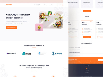 ayobody design diet food health nutrition plan responsive ui ui design ux design webdesign website website design weight weight loss weightloss