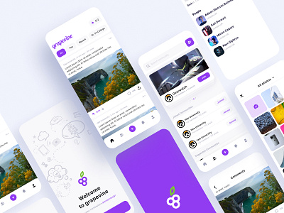 Grapevine - Anonymous Posts anonymous app chat design instagram ios logo mobile post school social media ui ui design ux design