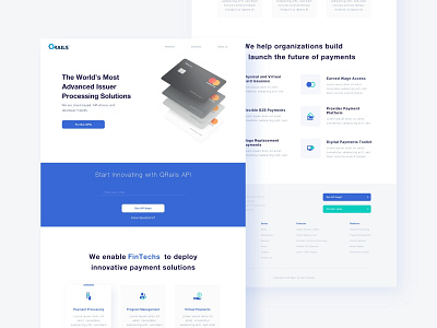 Qrails - Banking Solutions design responsive web design ui design ux design vector web design webdesign website website design