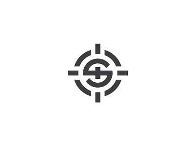 S Letter Sniper Aim Logo aim design geometry letter logo logotype mark minimal s letter logo s logo sign target