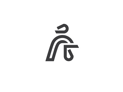 Rooster geometry line logo logotype mark minimal rooster rooster head rooster logo