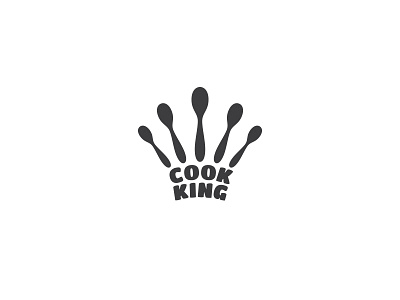 Cook King bar cook cooking crow food king kitchen logo logotype restaurant spoon