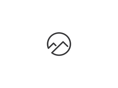 Mountains Logo circle extreme geometry hill line logo mark minimal mountain nature travel vacation