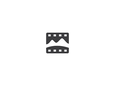 Doc Films Logo blog film frame logo minimal mountain nature tape travel vacation video wave