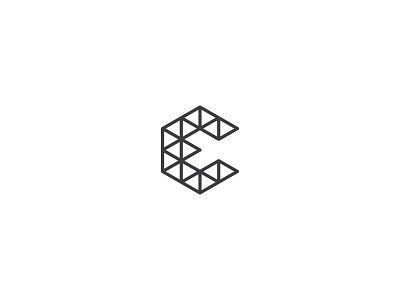 Letter E brand e geometry hexagon letter lettermark logo mark shape sign triangle web