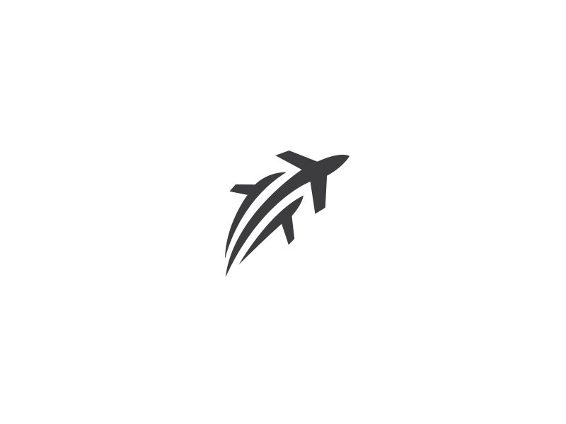 Plane Logo by Taras Boychik on Dribbble