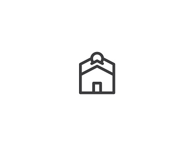 Home Invest Logo box clean coin finance home house icon invest line logo minimal money