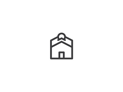 Home Invest Logo box clean coin finance home house icon invest line logo minimal money