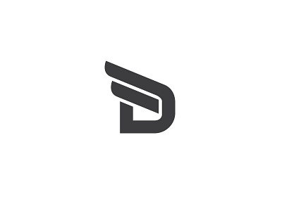 Letter D brand clean concept corporate d geometry letter logo mark minimal sign wing