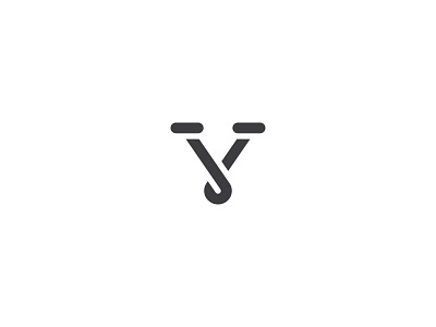 Letter V clean letter line logo mark sign type typo v