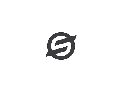 Letter S circle clean letter logo minimal s service shape speed sport system team