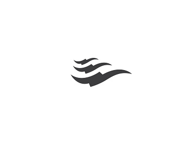 Waves • Letter E abstract clean dynamic e energy geometry letter logo minimal shape type wave