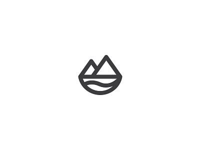 Nature Logo geometry line logo minimal mountain nature river sea travel triangle vacancy water