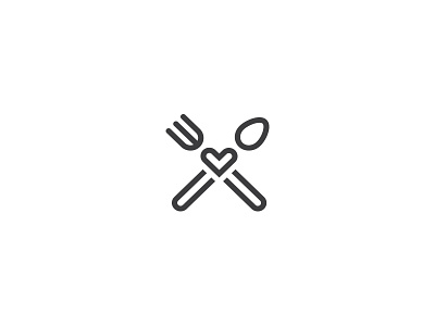 FreshBytes.io business cafe cook fast food fork like logo menu minimal restaurant spoon