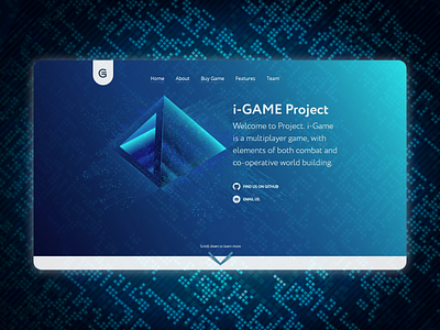 Gaming project landing page branding design flat illustration landing page minimal typography ui web website