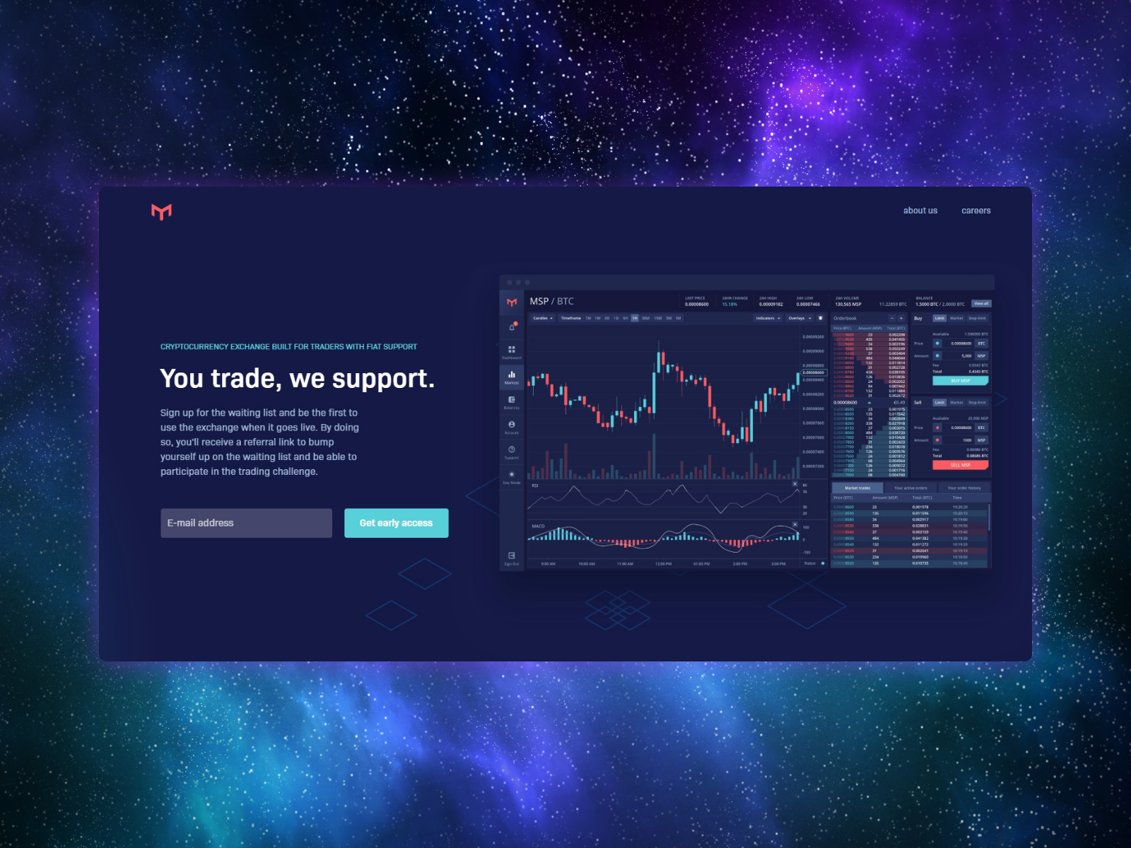 Dashboard for a crypto project by Lize Alegre on Dribbble