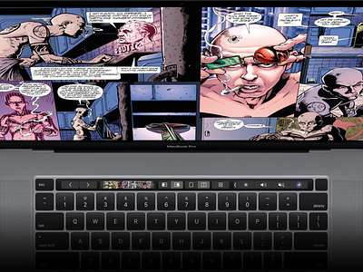 Shelfer — macOS Touch Bar Design app comics macos reader reading app touch bar ui