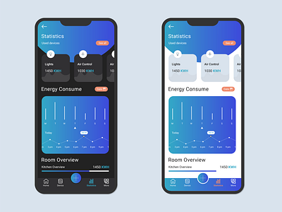 Smart Home 2.0 (Dark & Light Mood) app application ui dark mode design minimal smarthome typography ui user experience ux vector