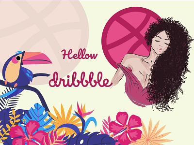 Hello Dribble illustration design