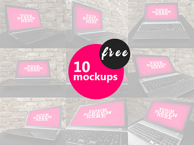 Free: 10 Realistic Laptop Mockups