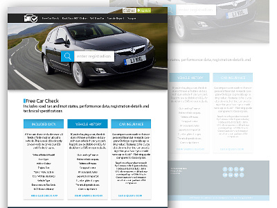 Car Check Website Re-design flat design redesign revamp user interface web design