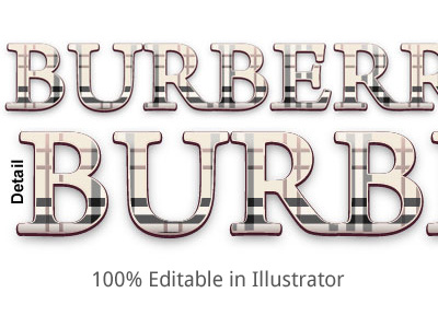 Burberry - Editable AI Tutorial illustrator tutorial vector