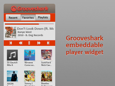 Grooveshark Widget grooveshark unofficial widget