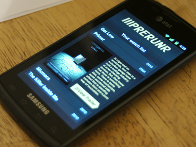 Prerunr Mobile android app ui