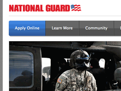 National Guard homepage redesign