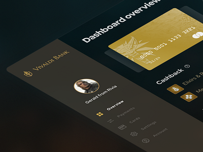 [Vivaldi Bank] Witcher lore banking bank creditcard design fluent graphic design logo ui