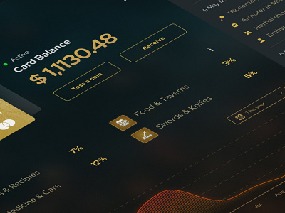 Banking dashboard [Witcher] bank creditcard gerald logo modern ui vivaldi