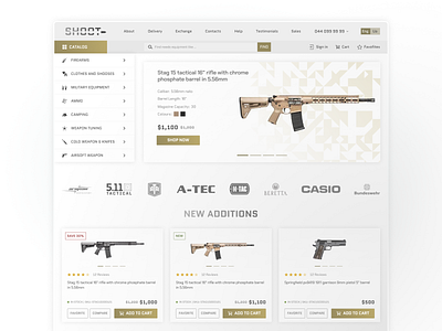 Firearms marketplace [Smooth white concept] design fluent marketplace military smooth ui weapon white