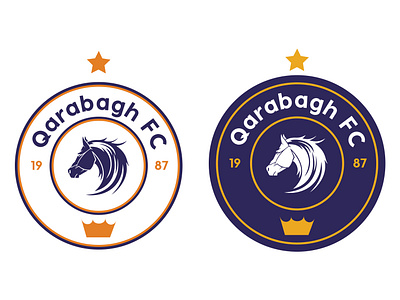 Logo rebranding for Qarabagh FC ball championship club decoration design element football futball glossy icon illustration isolated logo shiny soccer sport style symbol vector white