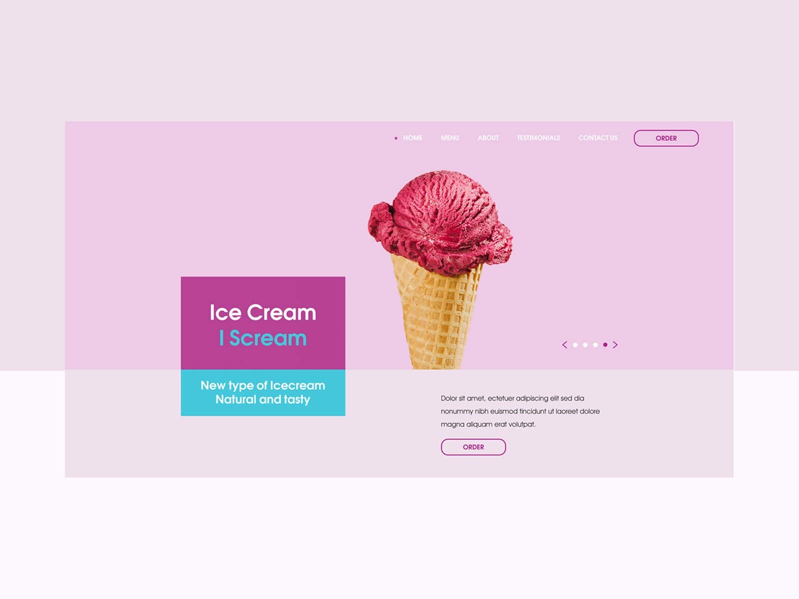 Ice Cream Landing Page Design Concept By Narmina Talibova On Dribbble