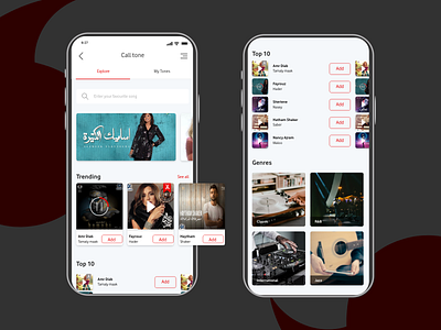 Call Back Tone design mobile music app musician tones uiux ux