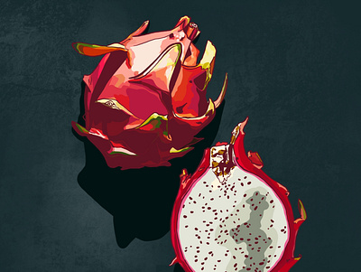 Dragonfruit design illustration procreate sketch sketchbook