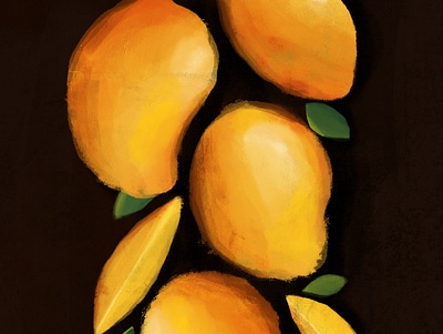 Mangoes design illustration procreate sketch sketchbook