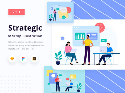Strategic - Start Up Illustration Pack