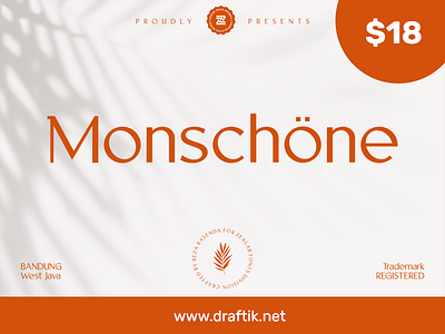 Monschone Font display font font fonts marketplace modern font sans serif font