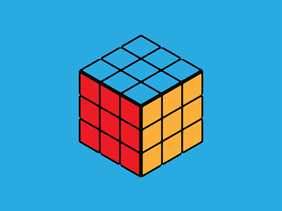 Isometric Rubik's Cube 3d adobe illustrator flat icon illustration isometric isometric design isometric illustration rubiks cube