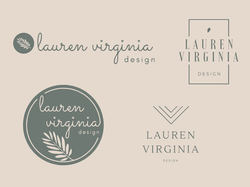 Lauren Virginia Design (Jewelry) full lockup icon circle etsy lauren virginia leaf leaves metal stone leather script natural branch branding logo jewelry
