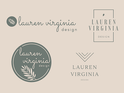 Lauren Virginia Design (Jewelry) branch branding circle etsy full lockup icon jewelry lauren virginia leaf leather leaves logo metal natural script stone