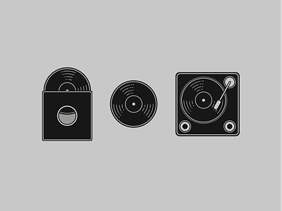 Liner Notes Logomarks adobe illustrator design icon artwork illustration logo logomark logotype record player vinyl player vinyl record vinyl sleeve