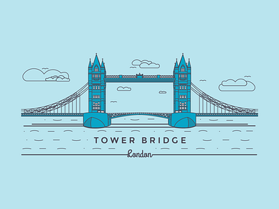 A classic staple of the London skyline. adobe illustrator design graphic design illustration london london bridge london skyline tower bridge vector