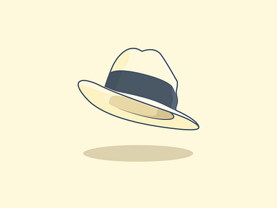 Al Capone's Hat adobe illustrator adobe illustrator cc al capone black cream design fedora graphic design hat illustration vector