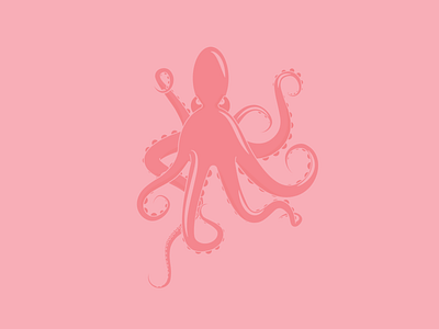 Octopussy adobe illustrator adobe illustrator cc design graphic design illustration octopus pink sea creature under the sea vector
