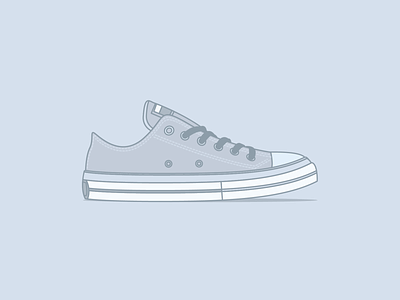 Converse Low Top adobe illustrator adobe illustrator cc converse design graphic design grey illustration low top neutral shoes trainers vector