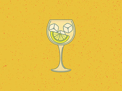 Gin And Tonic adobe illustrator adobe illustrator cc alcohol cocktail design drink gin gin and tonic graphic design illustration lemon tonic vector yellow