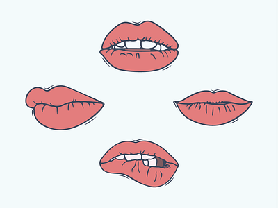 4 Lips adobe illustrator adobe illustrator cc blue design designer designer logo face graphic design graphic design illustration illustrator lips mouth pink teeth vector white